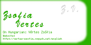 zsofia vertes business card