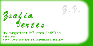 zsofia vertes business card